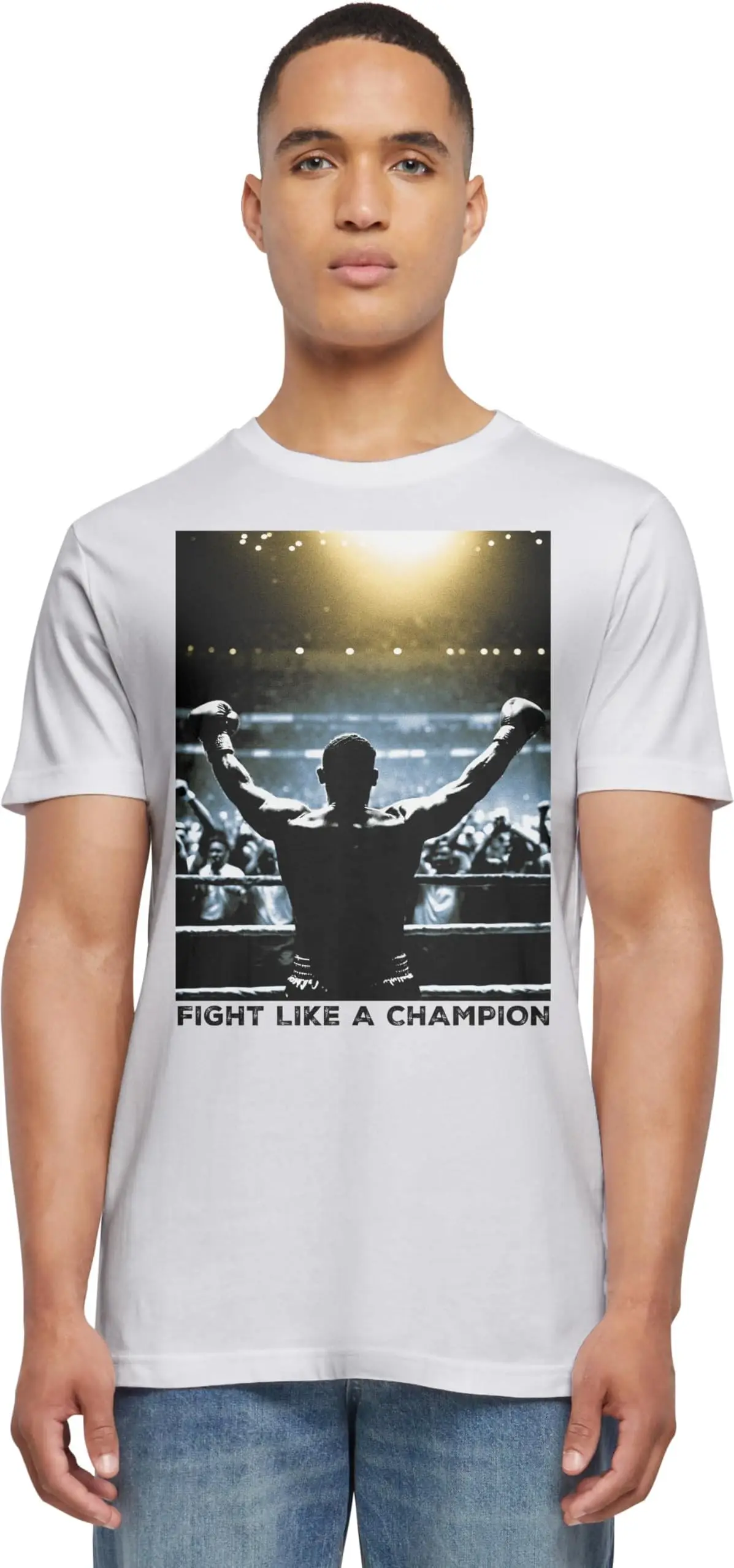 Fight Like A  Tee Men's Cotton Graphic Tees Cotton Luxury brand vintage oversized