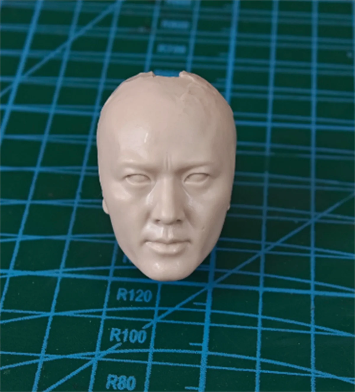 1/6 Ekin Cheng Unpanited Head   Head Sculpture Carving 1:6 Asia  Singer Unpainted Model Fit 12''   Action Figure Soldier Toys