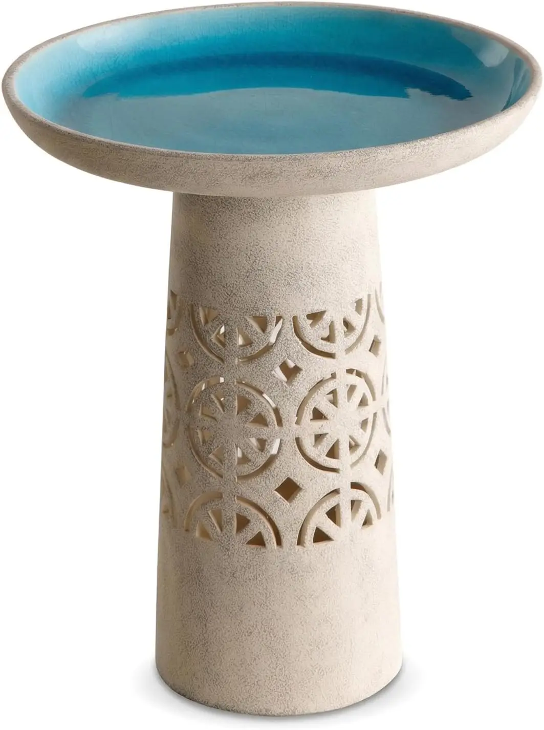 Bird Bath Fountain Ceramic Large All Season Neutral