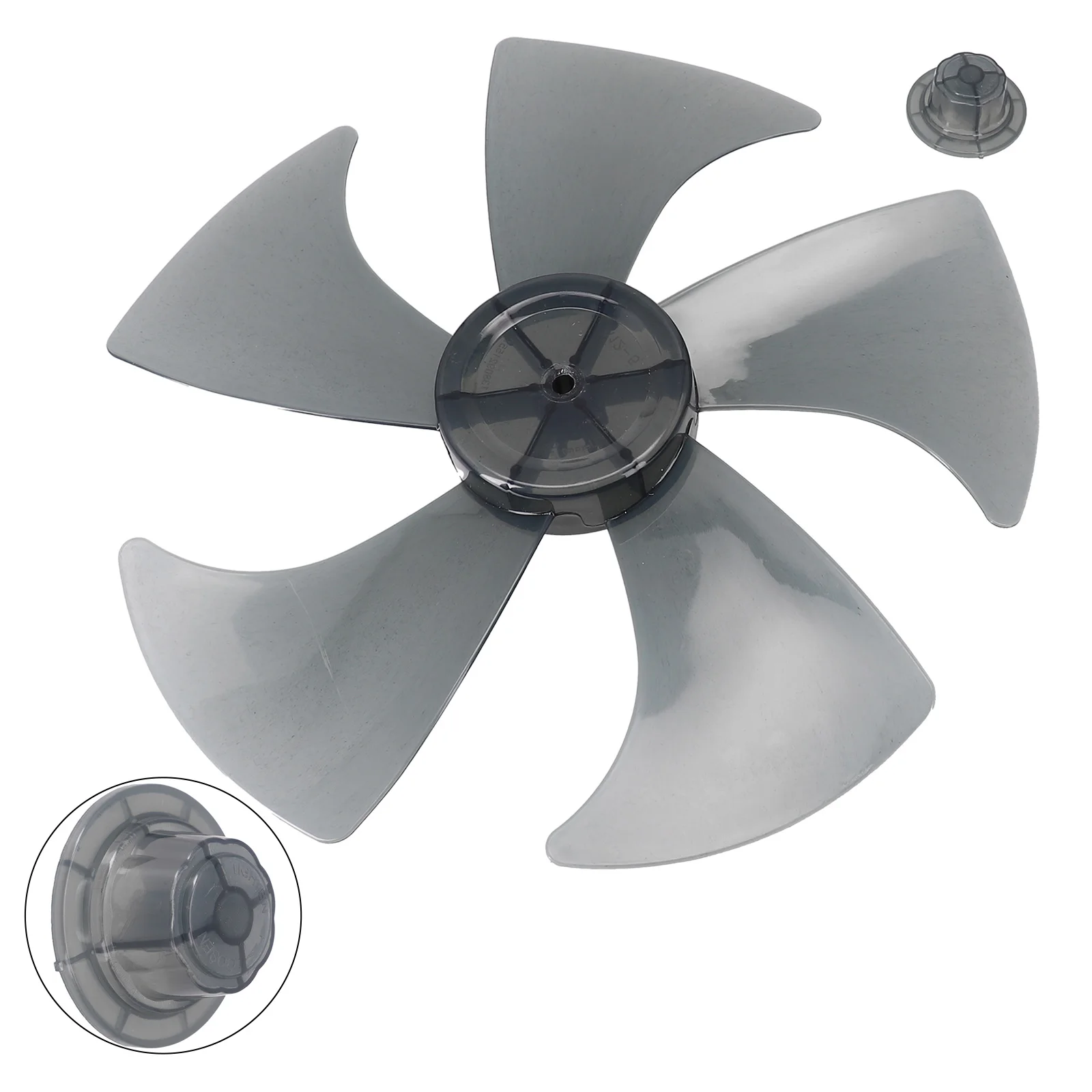 14 Inch 5 Leaves Plastic Fan Blade Household Standing Pedestal Fan Blade With Nut Cover For Pedestal  Electric Fan Accessories
