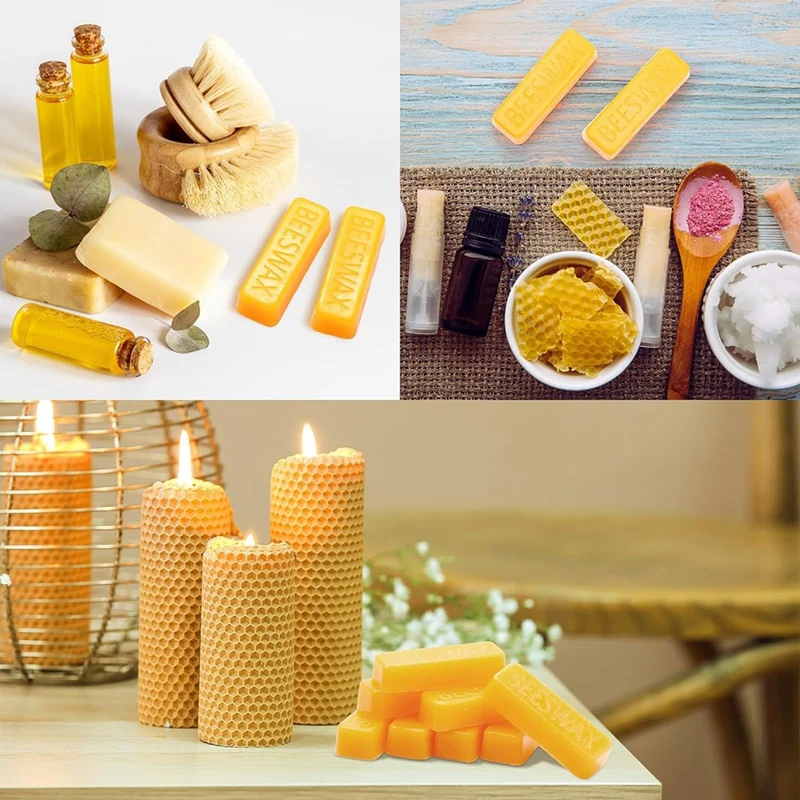 54 Pcs Beeswax Bars Yellow Beeswax Blocks Bees Wax For DIY Skin Care, Lip Balm, Lotion And Candle Making