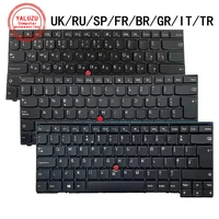 Teclado para ordenador portátil UK/RU/SP/FR/BR/GR/IT/TR para Lenovo Thinkpad E431 E440 L440 L450 L460 L470 T431S T440 T440P T440S T450 T450S T460