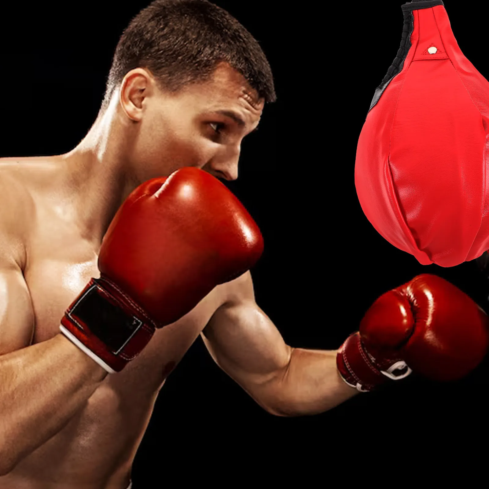 PU Pear-Shaped for Boxing Training Home Gym Fitness Stress Relief Reflex Improvement Hand Eye Coordination