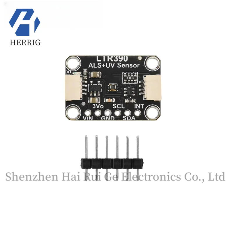 

LTR390 UV sensor module peak spectral response 300nm to 350nm pin header unsoldered