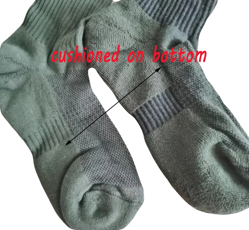 3 Pairs Men Compression army green Sports Military Socks Stockings Thicken Long Resisting Men's Sock Cotton Army Socks