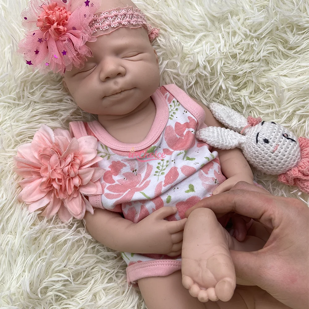 Bocca aperta 20 "Molle Del Silicone Reborn Baby Doll Realistico Ponderato Neonato Pascale Dormire Ragazza/Bambino Non Verniciato Bebe Da Collezione