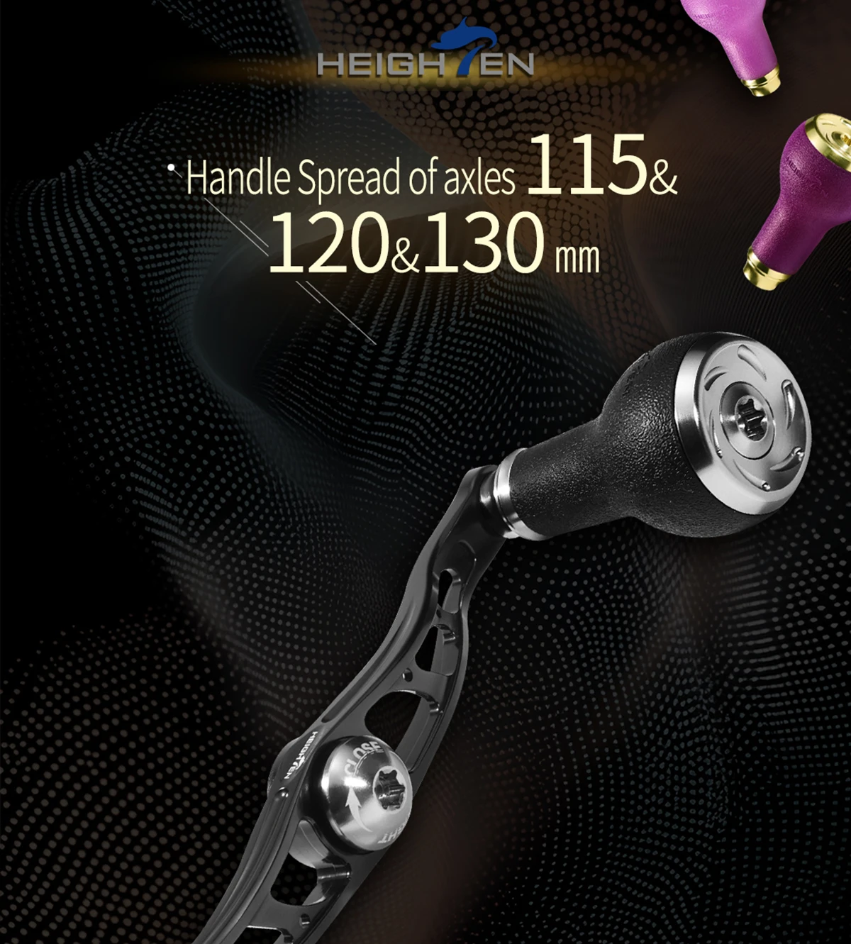 HEIGHTEN Ultraleichte UV-Photochrome Anti-Rutsch-Knopfgriff-Baitcasting-Rollen-Modifikationsteile für Outdoor-Angelzubehör – Detail 2