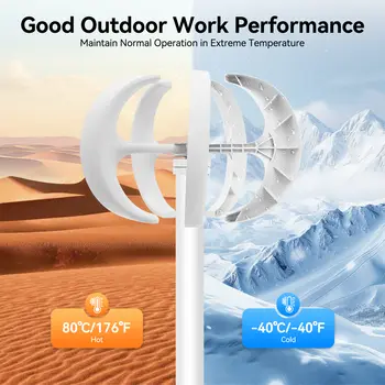 600W vertikální osa větrná turbína ve tvaru lucerny 5listá venkovní větrná turbína s regulátorem pro domácnost, farmu, lodě 8 nejlepší prodej větrná turbína pro dům - №2