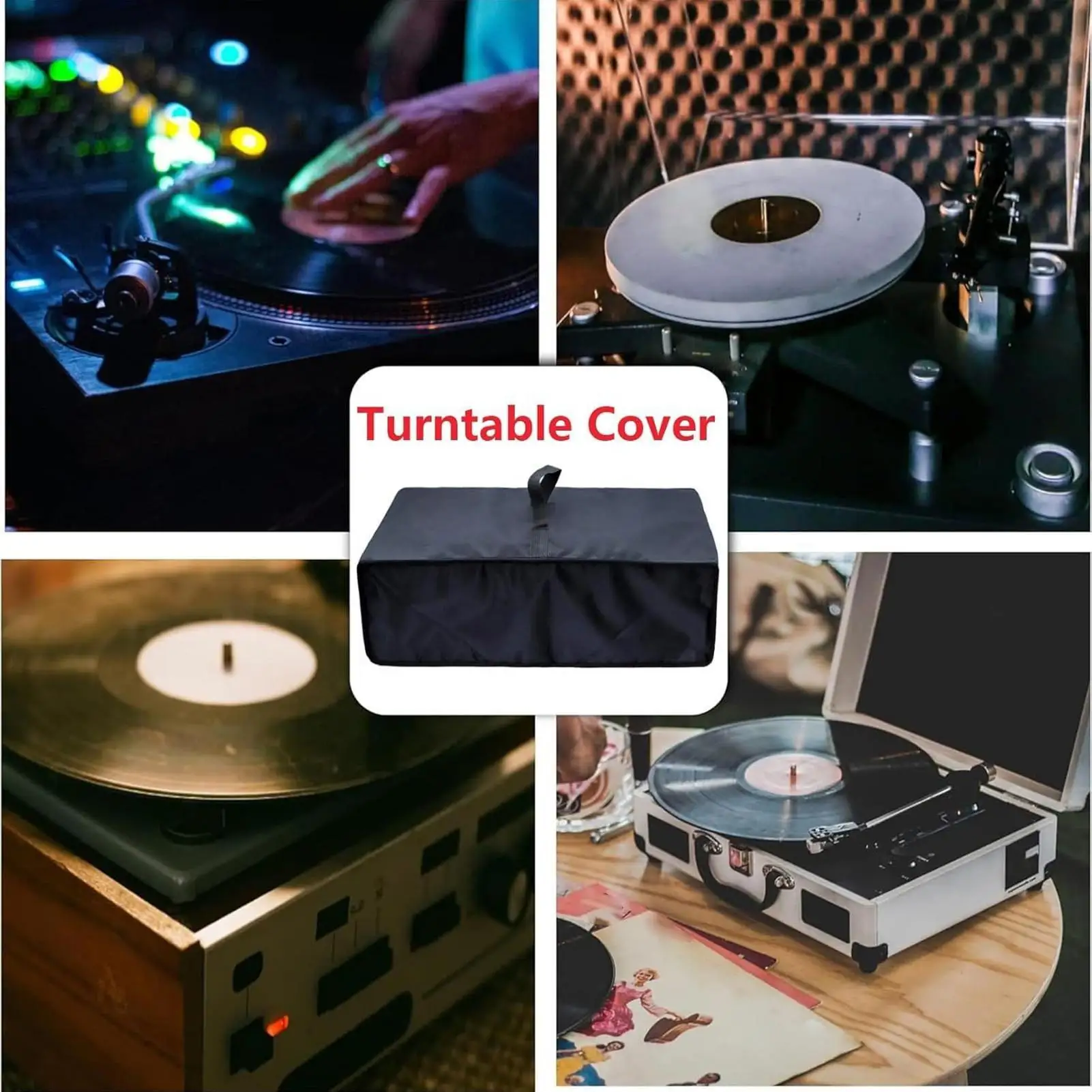 Turntable Dust Cover Record Player Turntable Cover Protector Water Resistant Anti Scratch Turntable Dust Cover