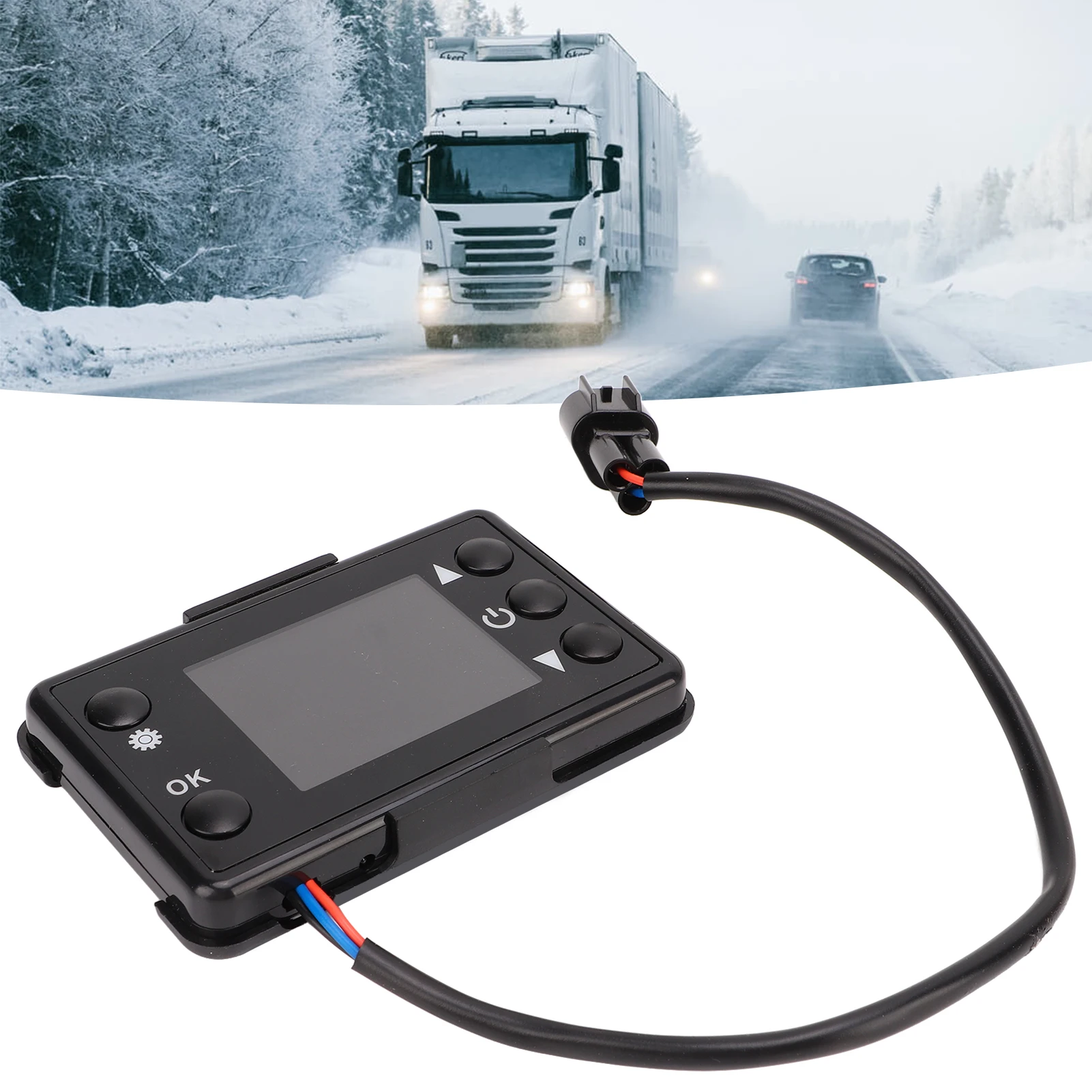 سخان وقوف السيارات بالديزل، شاشة LCD، مجموعة التحكم عن بعد للسيارات والشاحنات والمركبات والسفن