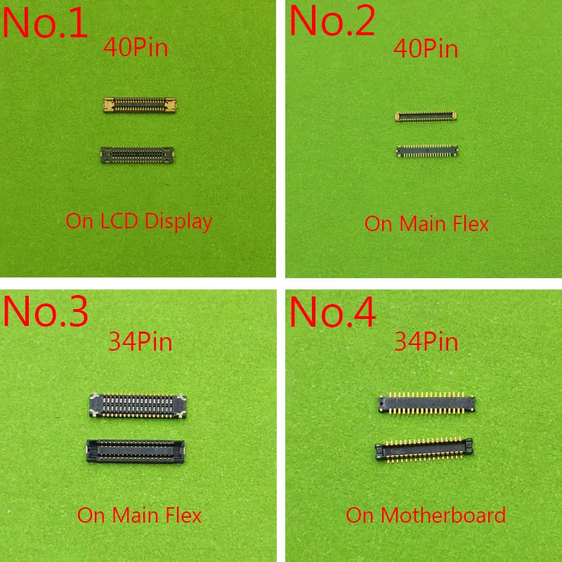 2pcs 34 40 Pin LCD Display FPC On Board For Samsung Galaxy A30 A305 A305F A50 A505 A505F A50S A507F A5070 Screen Flex Connector