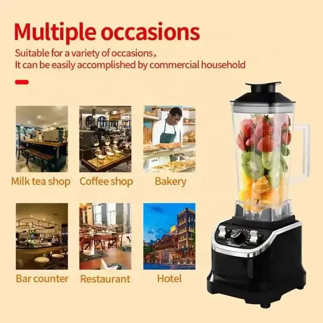 High-Speed Heavy-Duty 2L Commercial Blender Juicer New Style Powerful Food Processor for Hotel Smoothie Making Machine