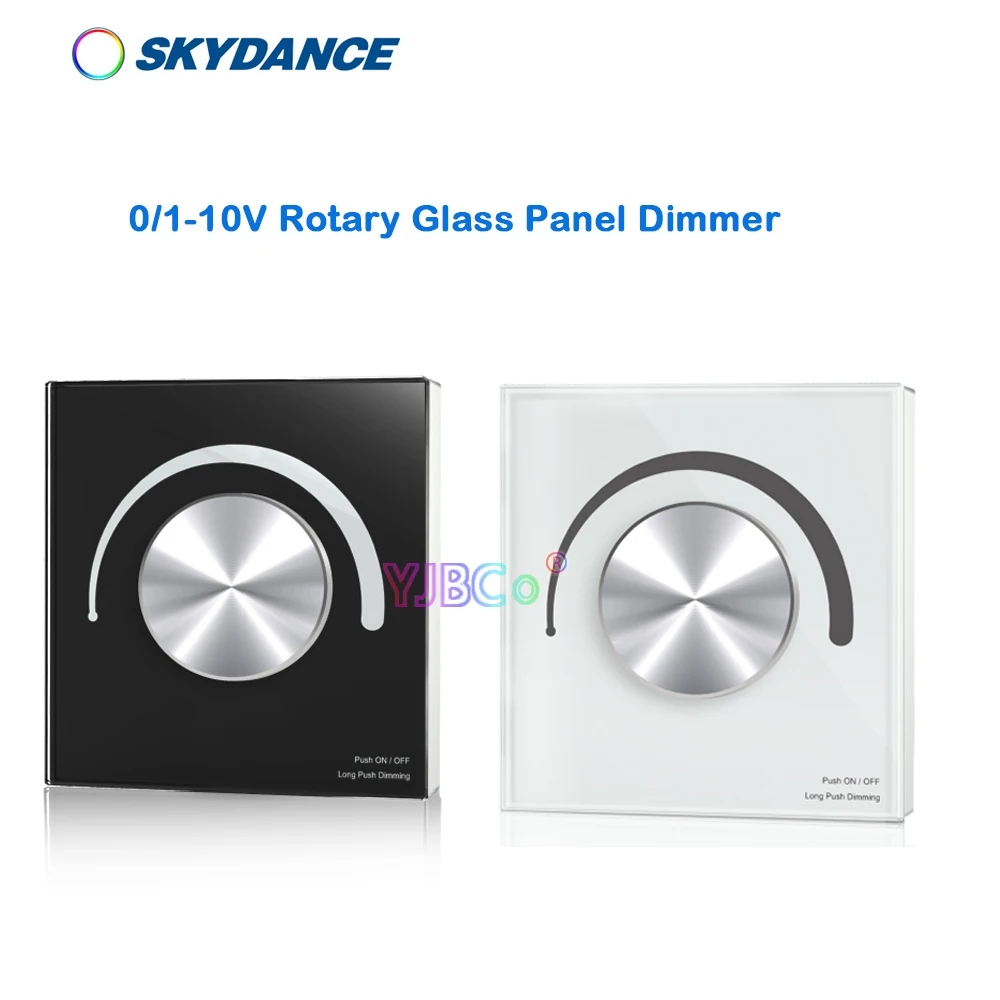 0-10V single color LED strip tape Rotary dimming controller 1-10V Glass touch panel 110V-220V 2.4G AC relay output dimmer switch