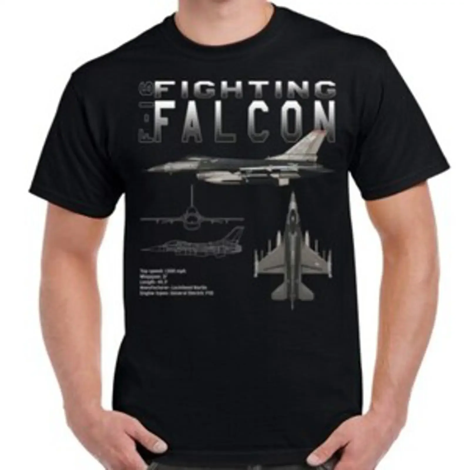 F 16 Fighting Falcon Schematic Custom Men's T Shirt vintage Washed Stylish Slightly Soft Versatile fashion Comfortable