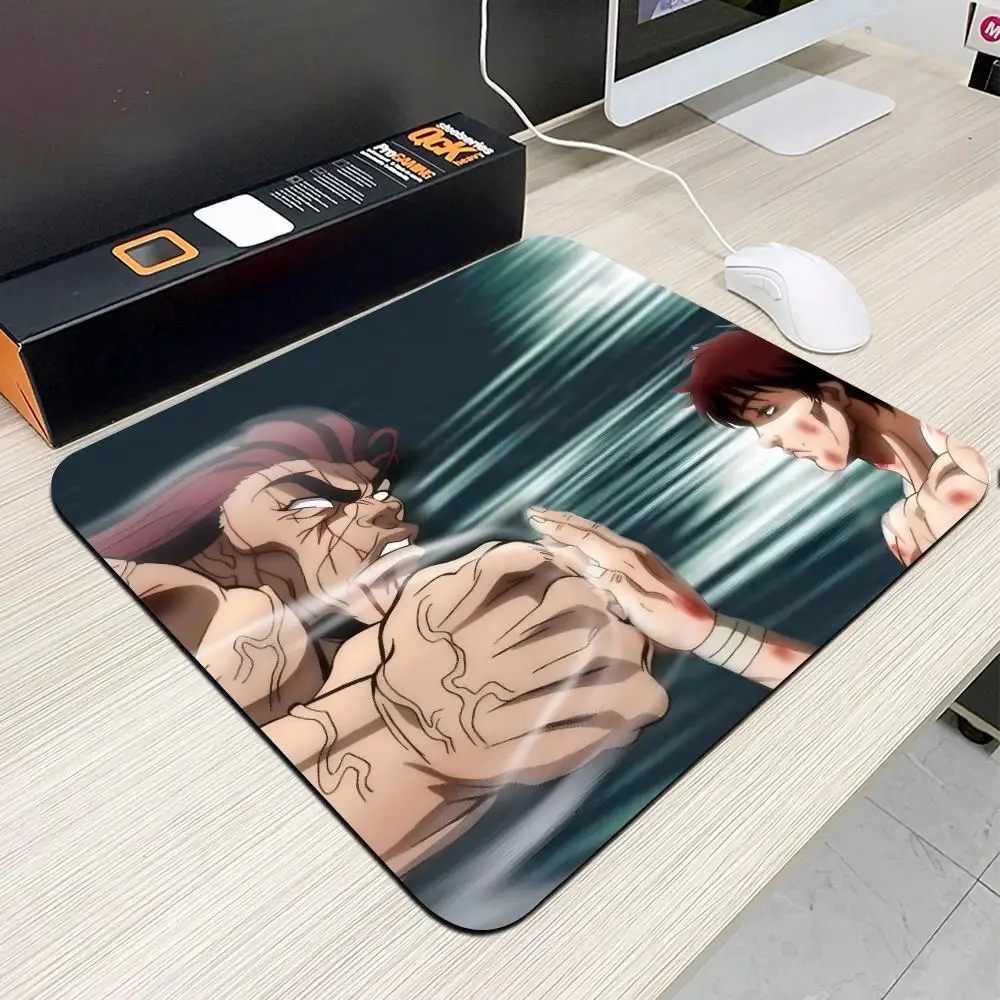 Baki the Grappler Mouse Pad Small Office Table Mats Computer Accessories Washable Non-slip Rubber with Precision Lock Edge