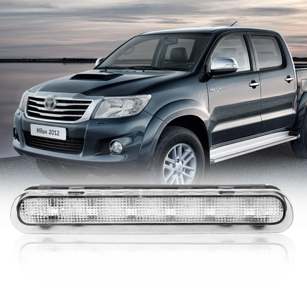 

LED Rear Bumper Reflector Gray Light For Toyota Hilux VIGO MK6 2005 2006-2014 Tail Brake Tailgate Stop Turn Lamp 81570-0K080