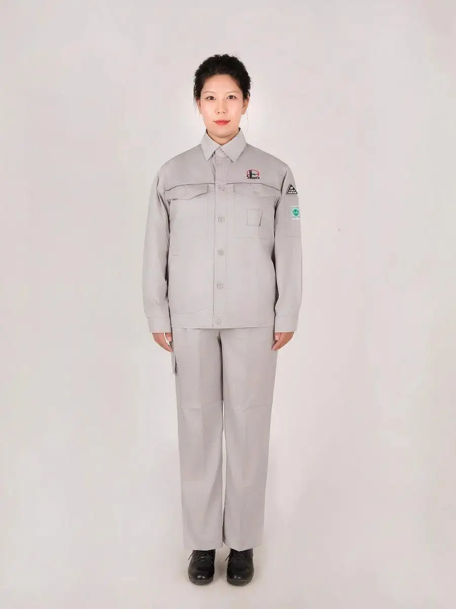 

Антистатический рабочий костюм с длинным рукавом для мужчин: весенне-летний, из тонкой хлопковой смесовой ткани, на пуговицах, для лабораторий