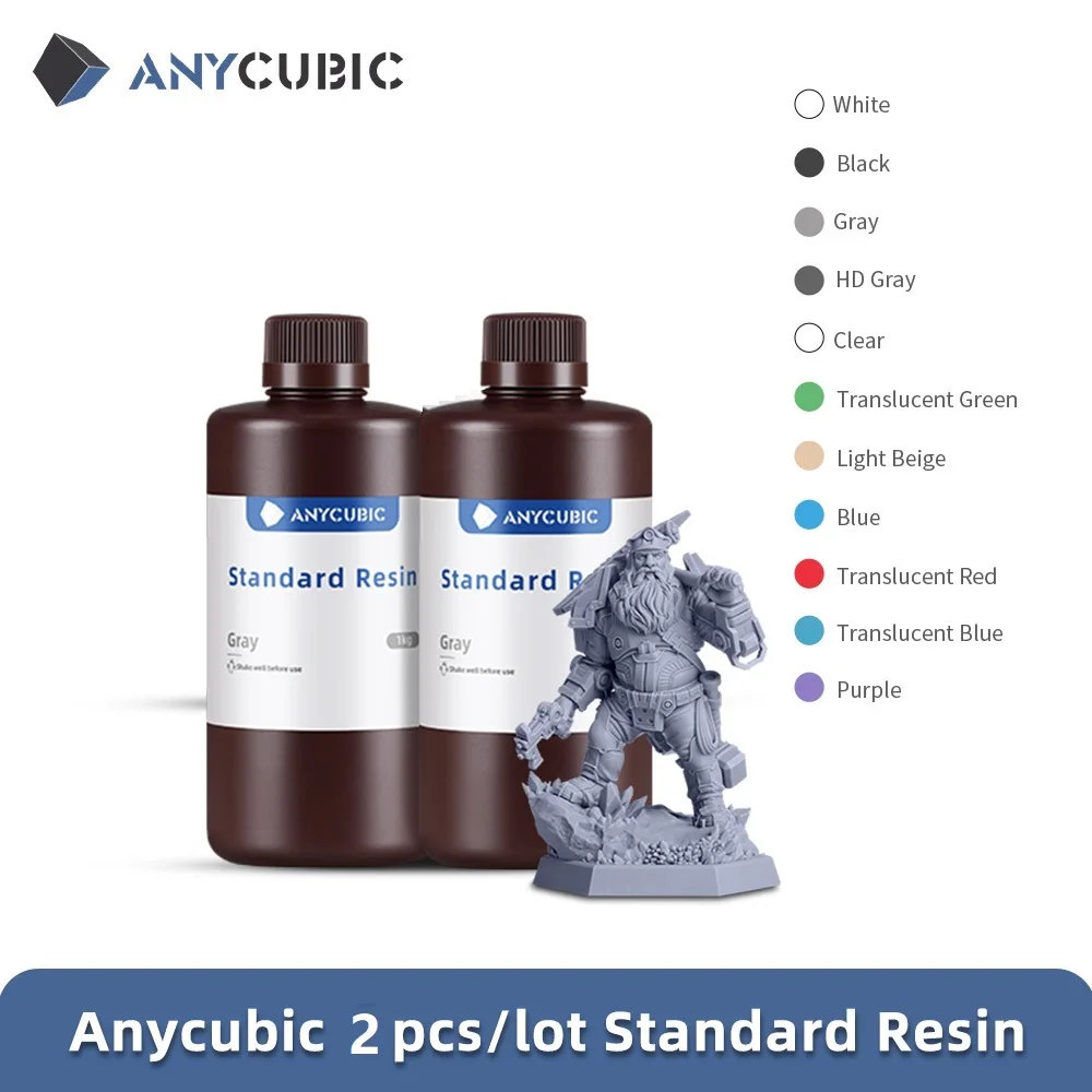 Resina UV Anycubic 405nm Poliresina fotosensibile a basso irritazione a basso odore per stampante 3D LCD Photon Mono M5S Pro