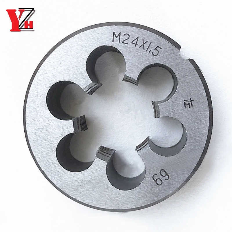 موضوع يموت متري قوالب مستديرة قطع أداة اليد اليسرى سبائك الصلب M1 M2 M2.5 M3 M4 M5 M6 M7 M8 M10 M11 M12 M14 M16 M18 M20-M52