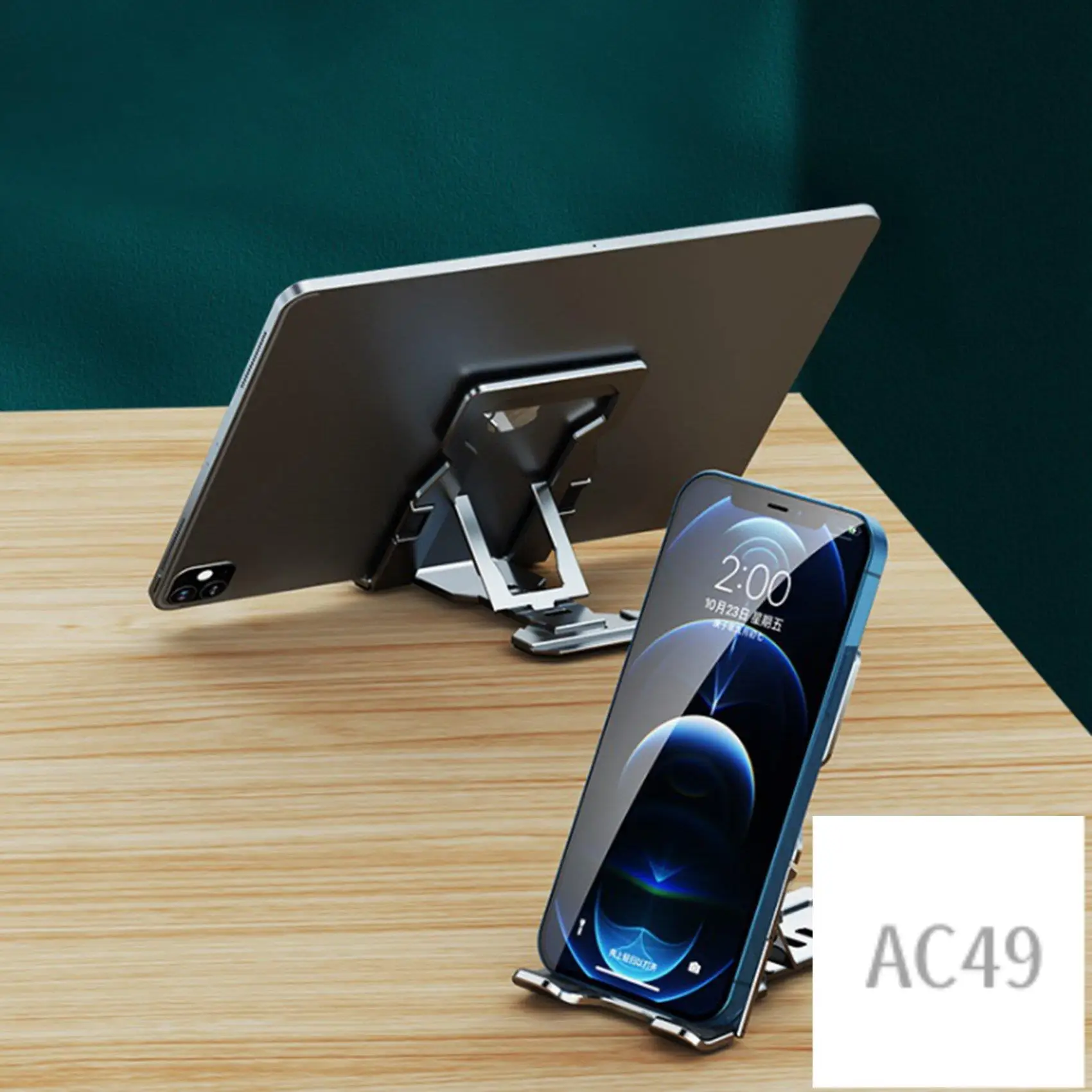 

C9-Aluminum Alloy Mobile Phone Holder Foldable Tablet Holder Compatible For Ipad Pro 11/12.9 Air Tab Kindle Tablet