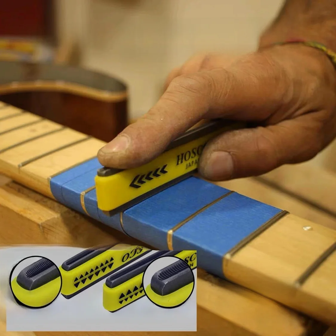 

HOSCO Новая пилка для гитары и бас-гитары, пилка для восстановления ладов Crown Arc, инструмент для двойной коррекции ладов, инструменты для гитаристов