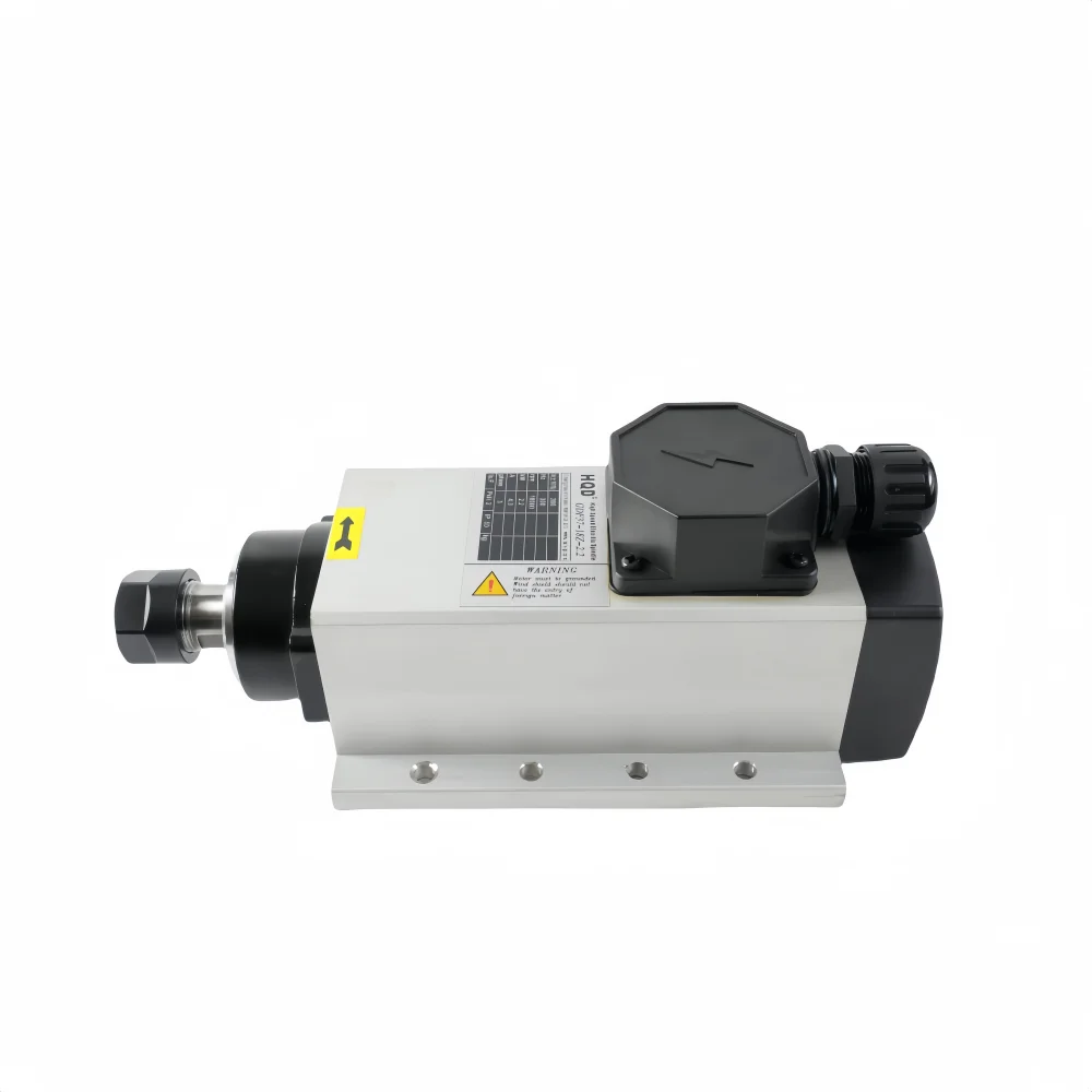 GDF37-18Z/2.2 ER20 18000rpm Motor de husillo de enfriamiento de aire de forma cuadrada 2.2KW Nueva condición para fresado de madera