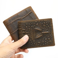 Vintage Designer Men Wallet Genuine Leather Cowhide Wallet RFID Blocking Card Holder Bifold Brand Luxury Short Pocket Purse Gift