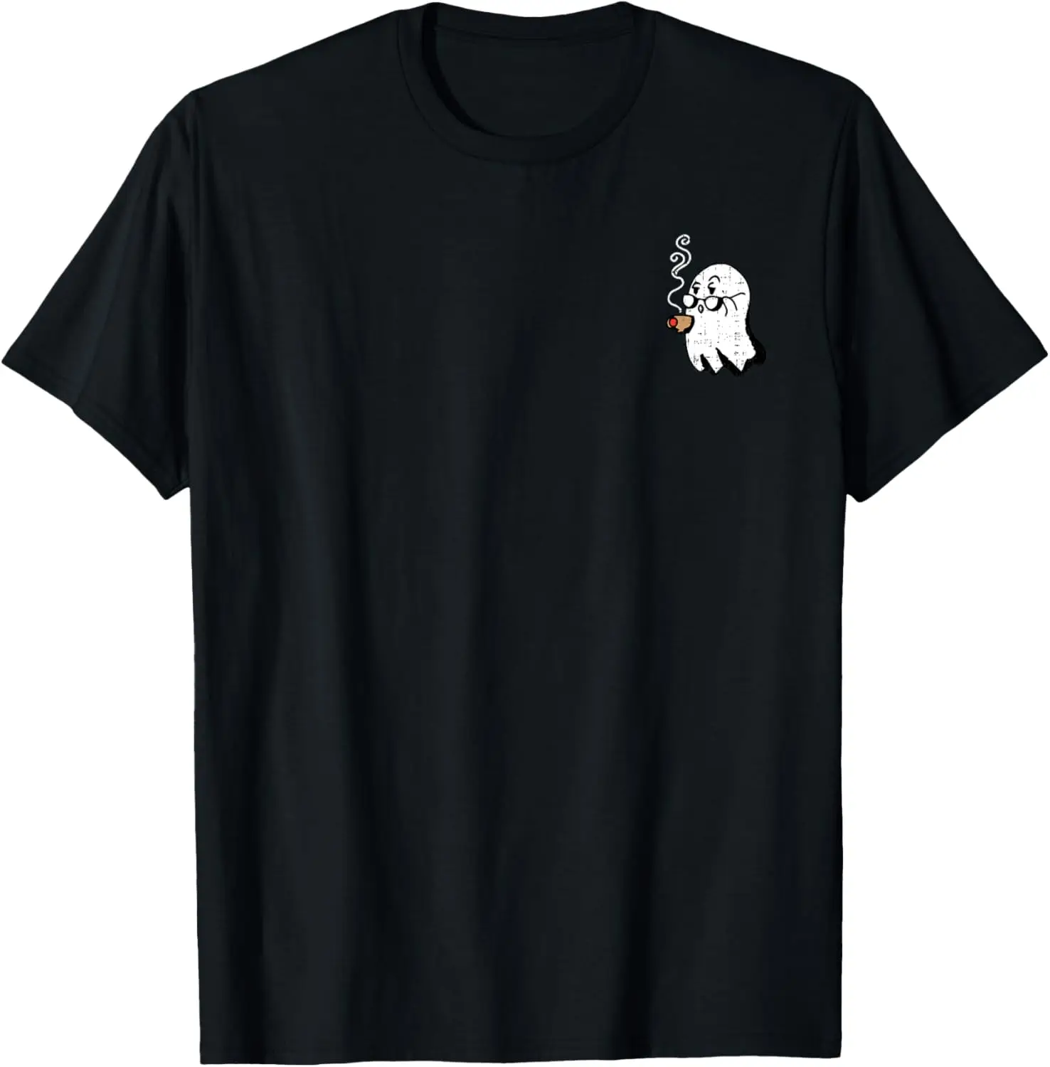 

Ghost Pocket Cigar Halloween Costume Ghoul Spirit Men Women T-Shirt