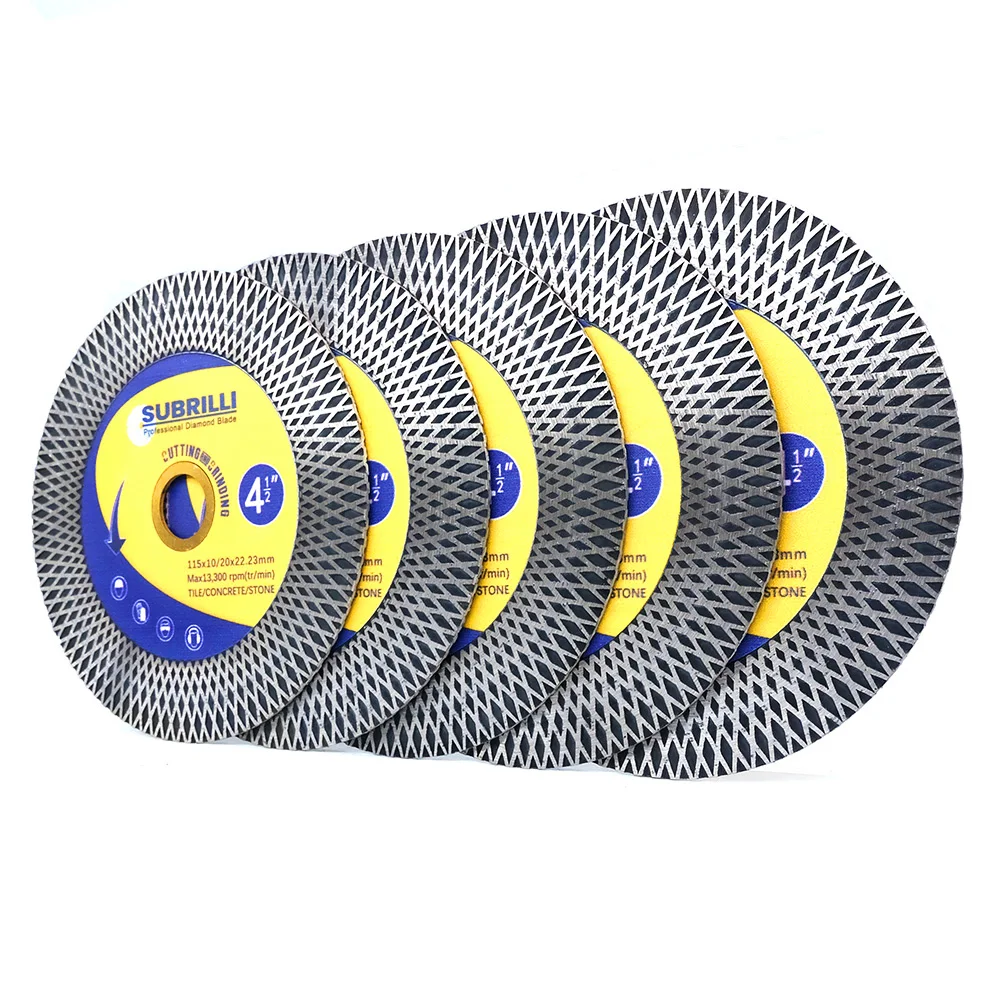 

5PCS 4.5 Inch Diamond Cutting Grinding Disc Carving Circular Saw Blade Multifunctional Cutting wheel