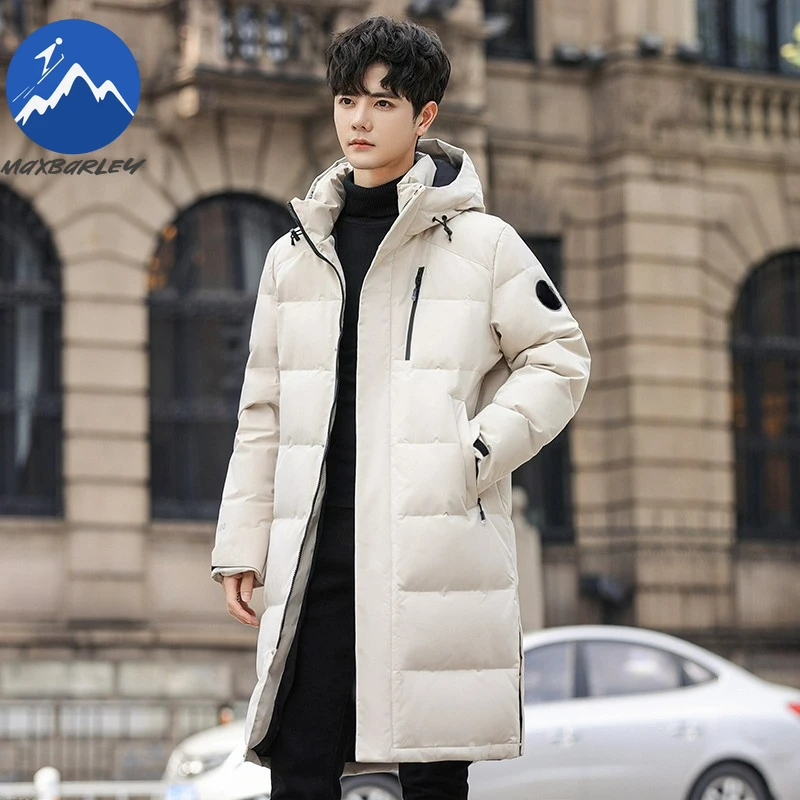 맥스바리 남성용 패딩 재킷 캐주얼 후드 아웃도어 스포츠 따뜻한 롱 다운 재킷 다용도 여행용 경량 겨울 패딩 코트
