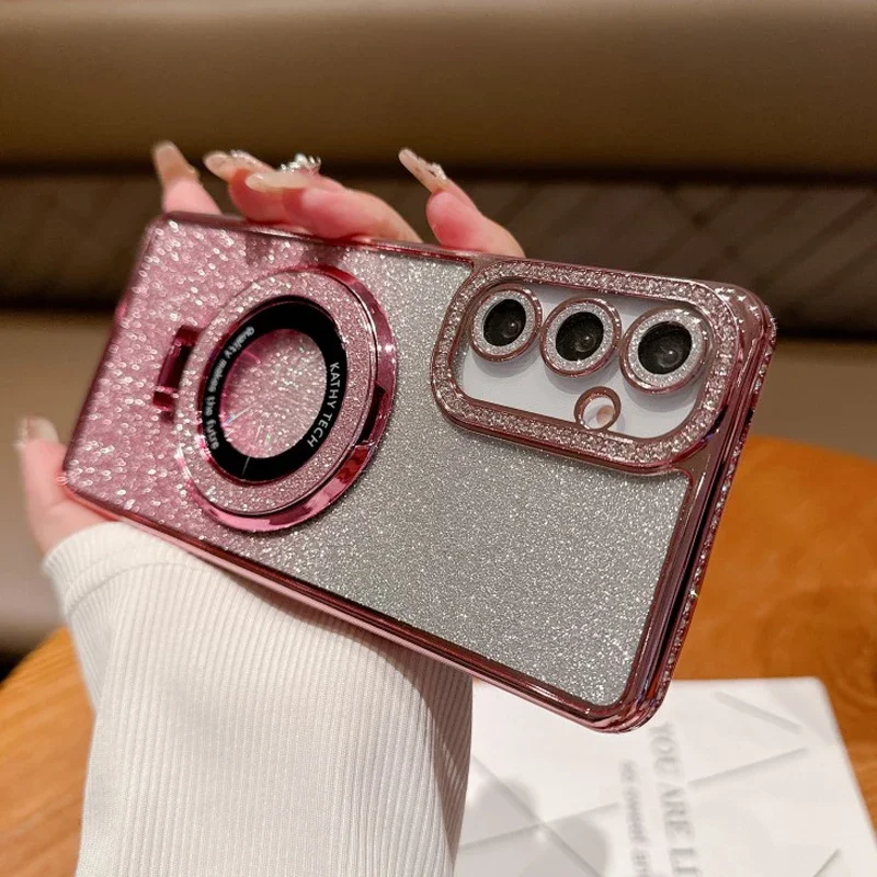 

Роскошный противоударный чехол с магнитной подставкой для Samsung Galaxy A36 A35 A34 A56 A55 A54 A26 A25 A16 A15 A06 5G Glitter Diamond Cover