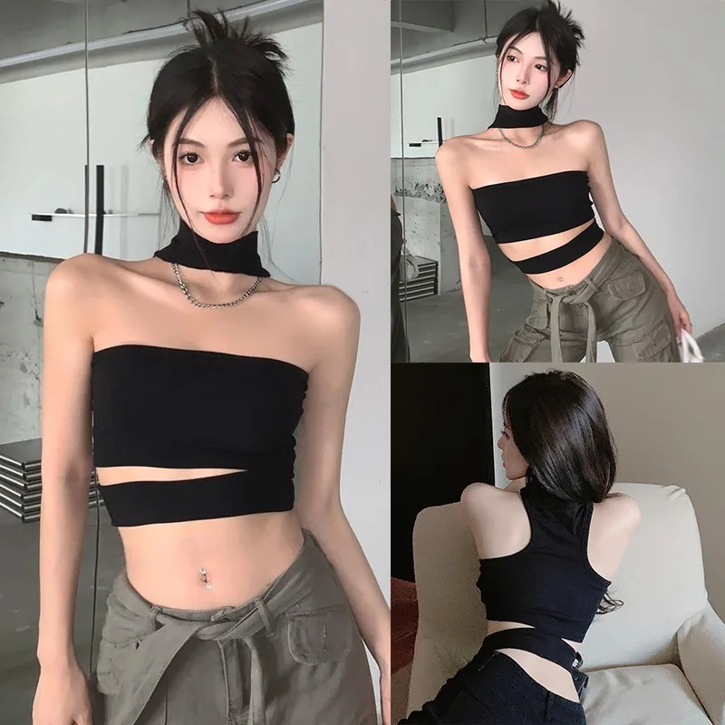 Women's Camisole Slim Sexy Exposed Navel Sleeveless Tops Summer Solid Color Camisole