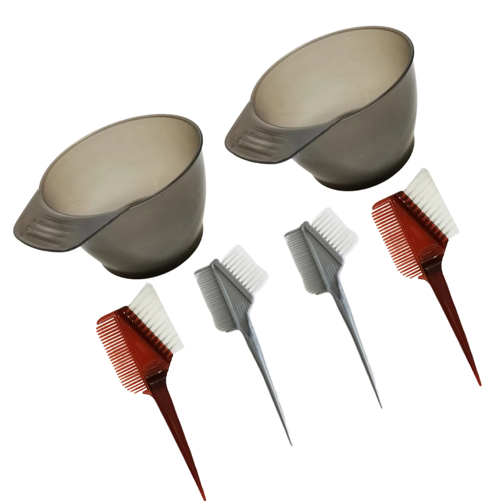 

6 Pcs Hair Coloring Tools Mixing Tint Bowls Brush Comb for Salon Dye Stylist Combs Tinting