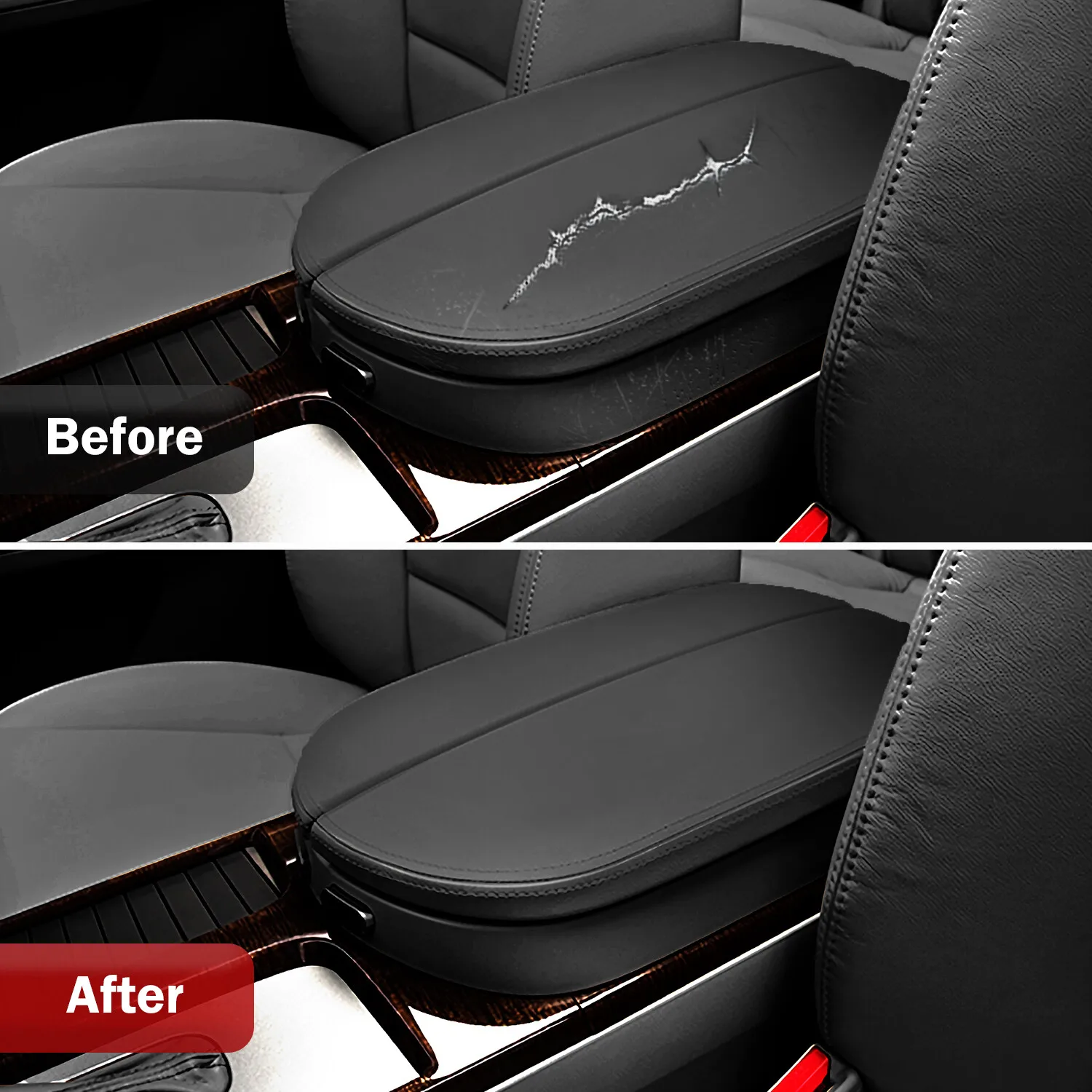 Fits 2007-2013 Acura MDX Leather Center Console Lid Armrest Cover Trim Black MDX 08 09 10 11 12 13