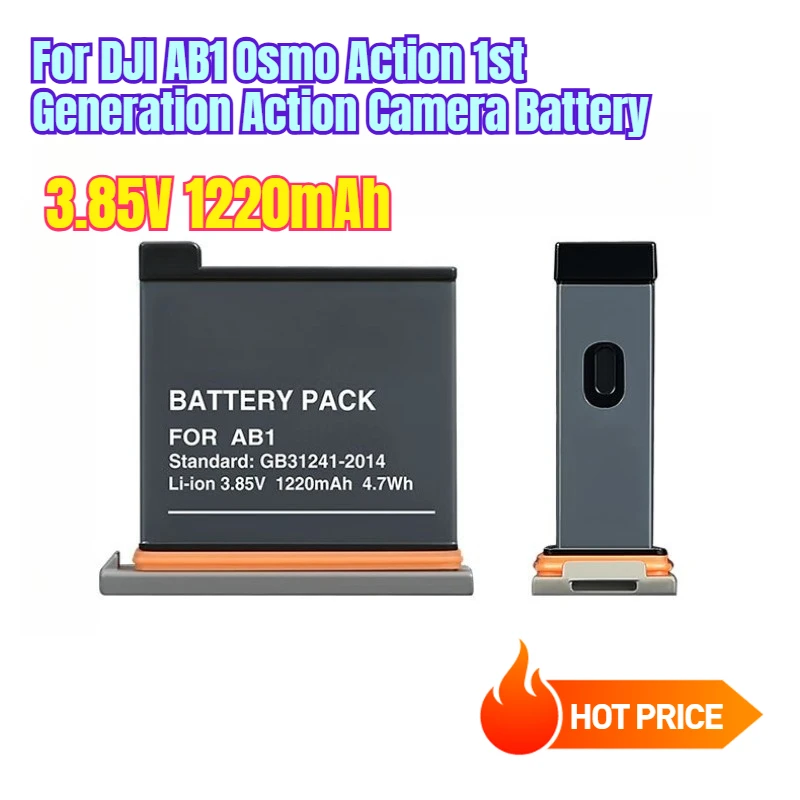 

1220mAh for DJI AB1 Osmo Action 1st Generation Action Camera Battery