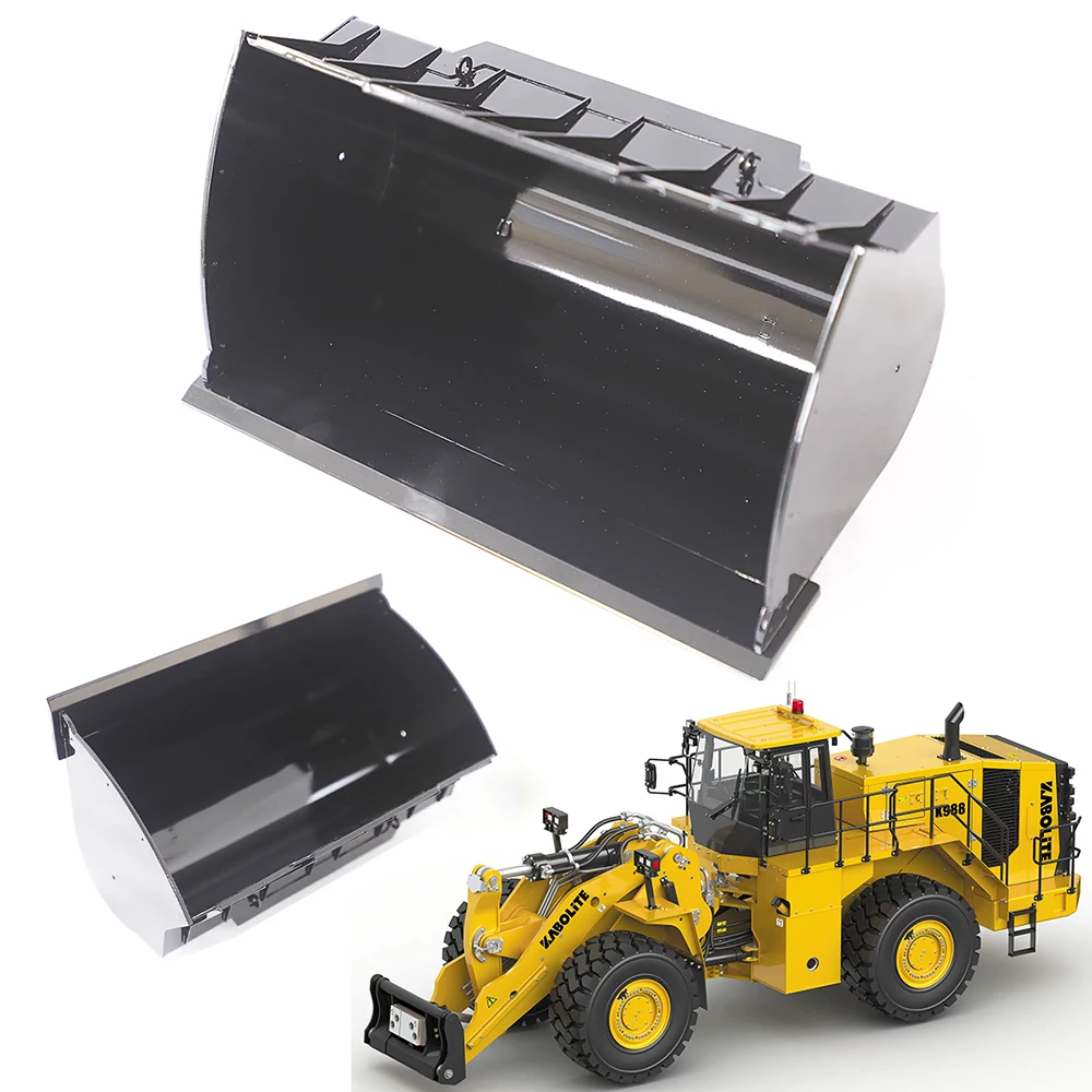 

KABOLITE K988 Loader Bucket Metal Toothless Bucket 1/14 RC Hydraulic K988 Loader Special Toothless Bucket RC Car Accessories