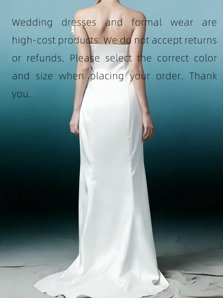 الكلاسيكية الخامس الرقبة الساتان أكمام 3D الزهور حورية البحر العروس فساتين الزفاف أثواب الزفاف حسب الطلب