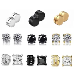 Stylish & Sexy Stainless Steel Magnetic Earrings: Easy-Clip, Hollow Out Design No Piercing Required