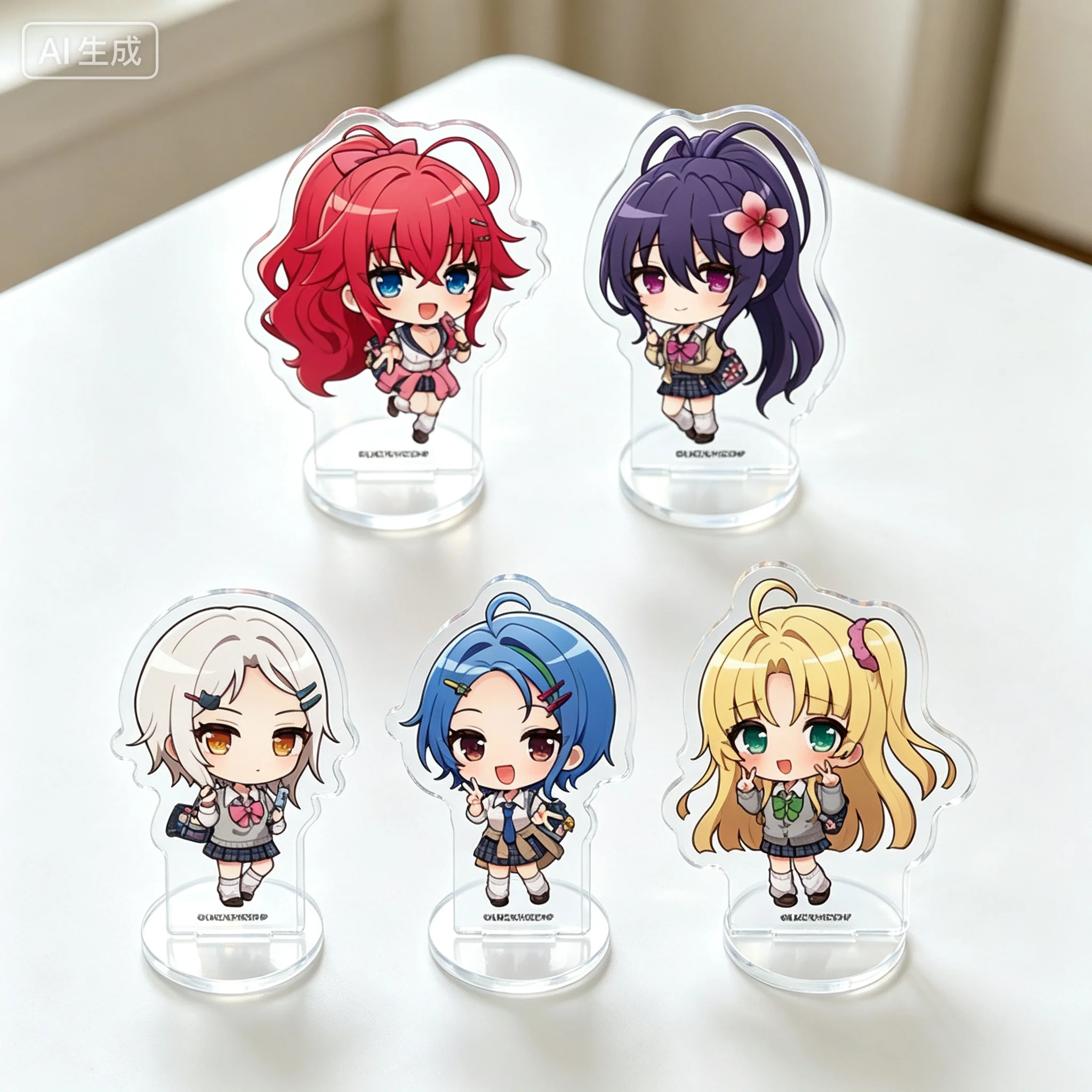 Anime High School DxD Hero Rias Gremory Q-Style Acrylic Stand Model Plate Keychains Desktop Ornament Fans Gifts