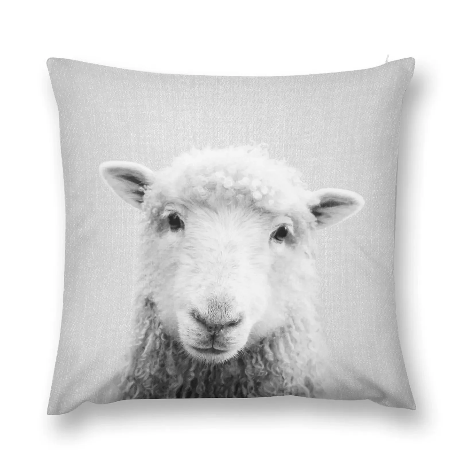 Sheep - Black & White Throw Pillow Decorative Cover For Living Room autumn pillowcase pillow