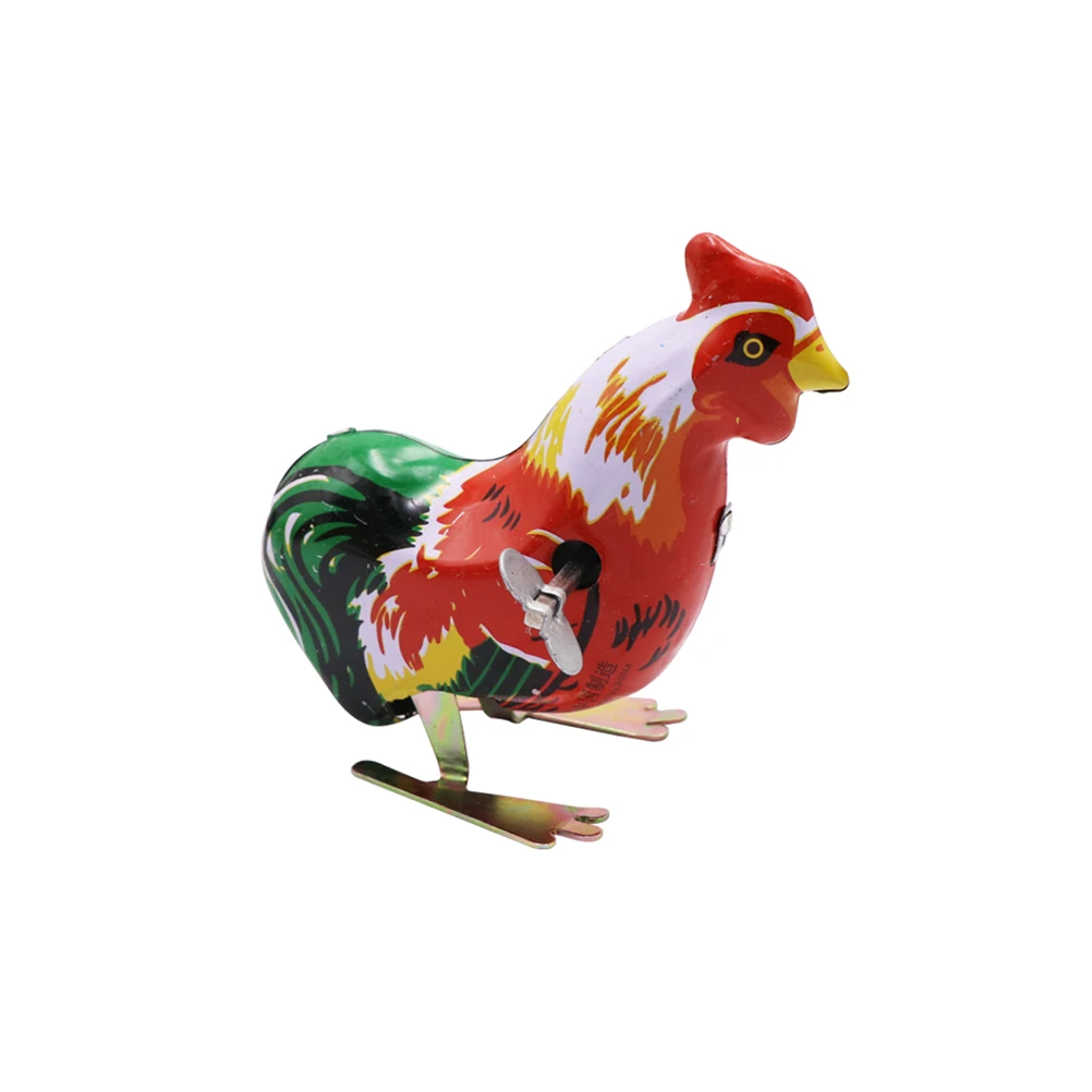

3pcs Iron Rooster Toys Jumping Chicken Vintage Metal Tin Random Color Intellectual Development Spring Toys