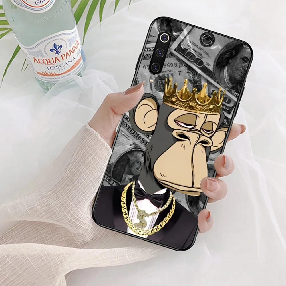 Creative Cartoon Monkey Bored Ape Phone Case For Xiaomi Mi 5X 8 9 10 11 12 lite pro 10T PocoX3pro PocoM3 Note 10 pro lite