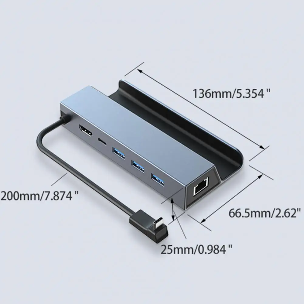 Docking Station for Charging Playing Simultaneously 6-in-1 Usb Dock for Steam Deck with 4k@60hz Gigabit Ethernet 100w Pd Fast