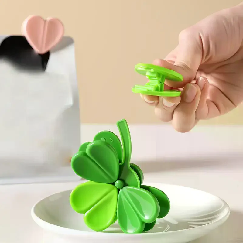 Magnetic Fridge Magnets Four-leaf Clover Multifunctional Sealing Clips For Food Storage Food Sealing Clips Kitchen Accessories - view 3