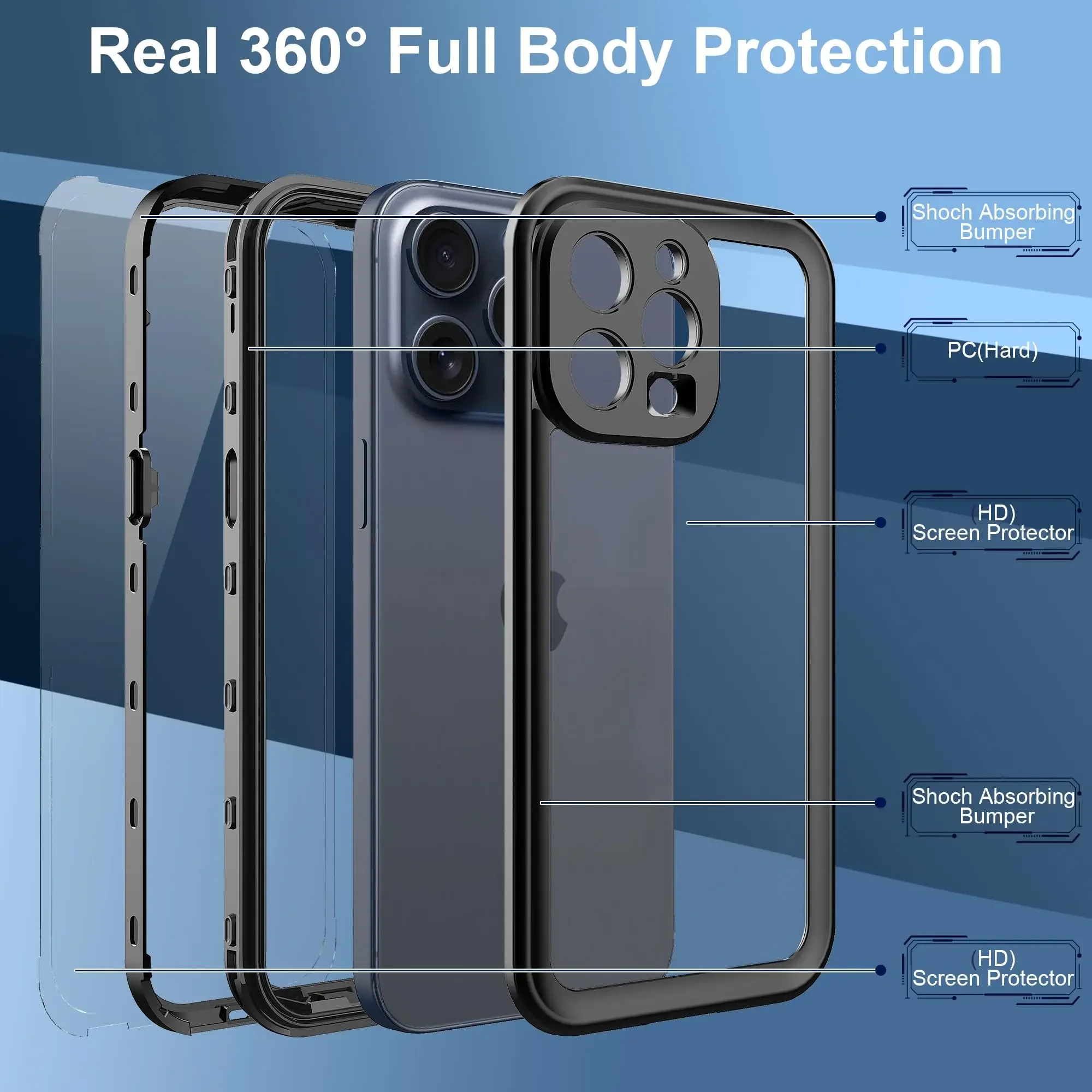 IP68 Shellbox Waterproof Case For iPhone 15 14 13 12 11 Pro Max XR XS Plus 8 7 2022 Metal Aluminum Swimming Phone Luxury Cover