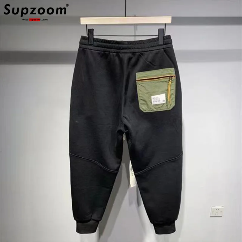 Supzoom New Arrival Top Fashion Loose Casual High Street Trendy Contrast Color Stitching Pocket Personalized Men Cargo Pants