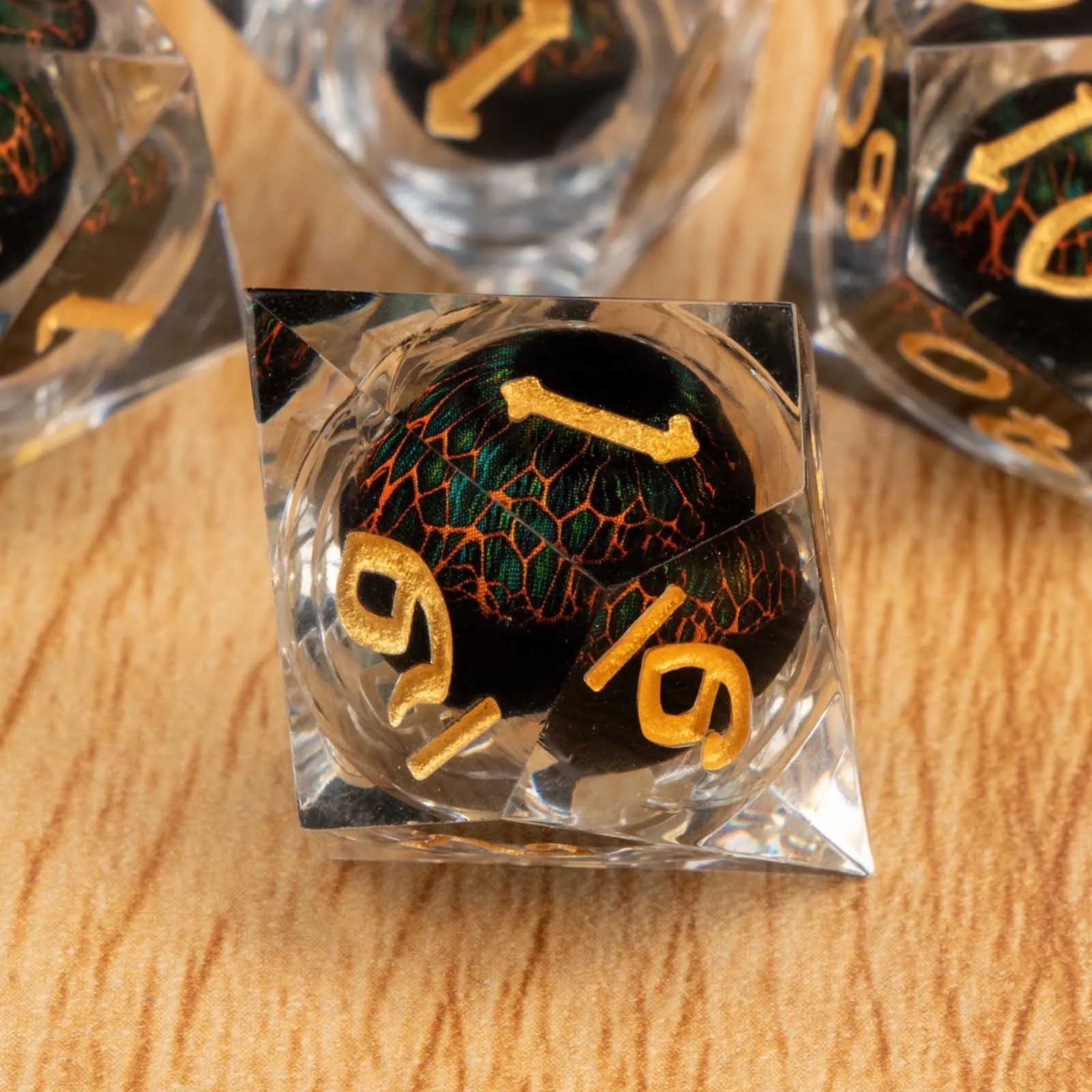 D and D Handmade Sharp Edge Dice Complete Set of Liquid Core Dices for Dungeon and Dragon Dices Polyhedral Dice Unique Gift