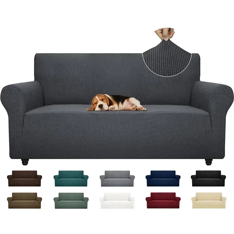 1/2/3/4 Seater Spandex Adjustable Sofa Covers Stretch Couch Cover Universal Sofa Slipcover for Living Room Dogs Pet Friendly