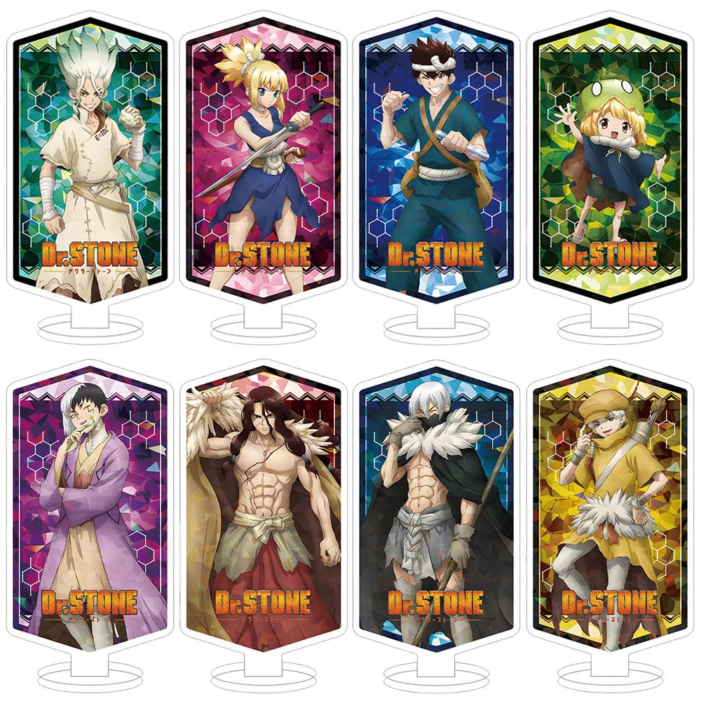 Dr.STONE character Suika Gen Asagiri Kaseki Magma Nikki Hanada Ukyo Saionji Minami Hokutozai Anime Toy figures Acrylic stand