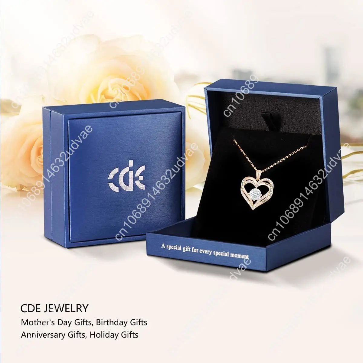 Ожерелья CDE Forever Love Heart для женщин, годовщина свадьбы, подарки ко Дню матери на день рождения для мамы, матери, жены, подруги, S